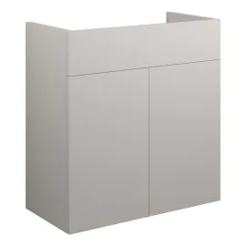 Vasca Liscio 600mm Standard Basin Unit - Matt Dove Grey (Grey Cab) 