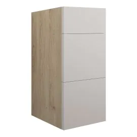 Vasca Liscio 300mm Standard 3 Drawer Unit - Matt Dove Grey (Oak Cab) 