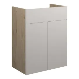 Vasca Liscio 500mm Standard Basin Unit - Matt Dove Grey (Oak Cab) 