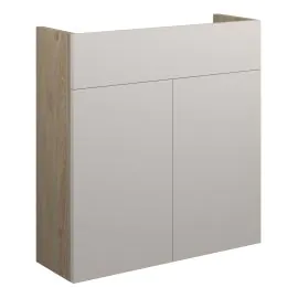 Vasca Liscio 600mm Slim Basin Unit - Matt Dove Grey (Oak Cab) 