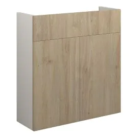 Vasca Liscio 600mm Slim Basin Unit - Havana Oak (Grey Cab) 