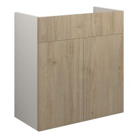 Vasca Liscio 600mm Standard Basin Unit - Havana Oak (Grey Cab) 