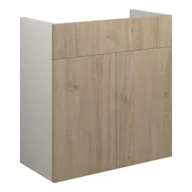 Vasca Liscio 600mm Standard Basin Unit - Havana Oak (Grey Cab) 