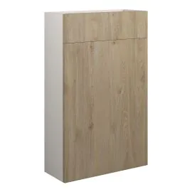 Vasca Liscio 500mm Slim WC Unit - Havana Oak (Grey Cab) 