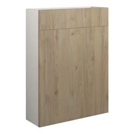 Vasca Liscio 600mm Slim WC Unit - Havana Oak (Grey Cab) 