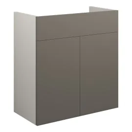 Vasca Liscio 600mm Standard Basin Unit - Matt Stone (Grey Cab) 