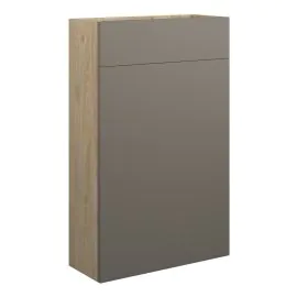 Vasca Liscio 500mm Slim WC Unit - Matt Stone (Oak Cab) 