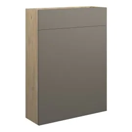 Vasca Liscio 600mm Slim WC Unit - Matt Stone (Oak Cab) 