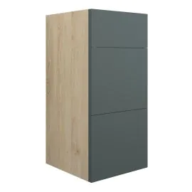 Vasca Liscio 300mm Standard 3 Drawer Unit - Matt Green (Oak Cab) 