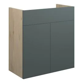 Vasca Liscio 600mm Standard Basin Unit - Matt Green (Oak Cab) 