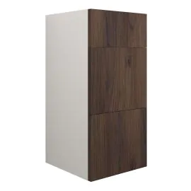 Vasca Liscio 300mm Standard 3 Drawer Unit - Warm Walnut (Grey Cab) 