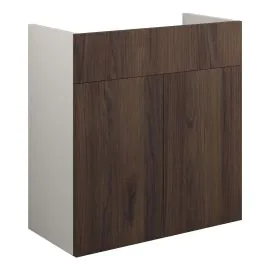 Vasca Liscio 600mm Standard Basin Unit - Warm Walnut (Grey Cab) 