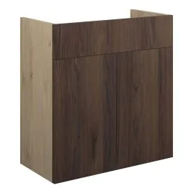 Vasca Liscio 600mm Standard Basin Unit - Warm Walnut (Oak Cab) 