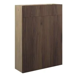 Vasca Liscio 600mm Slim WC Unit - Warm Walnut (Oak Cab) 