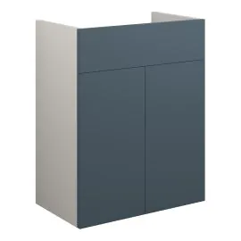 Vasca Liscio 500mm Standard Basin Unit - Matt Arley Blue (Grey Cab) 