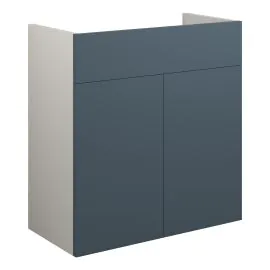 Vasca Liscio 600mm Standard Basin Unit - Matt Arley Blue (Grey Cab) 