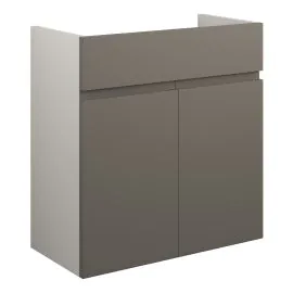 Vasca Salto 600mm Standard Basin Unit - Matt Stone (Grey Cab) 