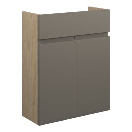 Vasca Salto 500mm Slim Basin Unit - Matt Stone (Oak Cab) 