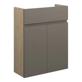 Vasca Salto 500mm Slim Basin Unit - Matt Stone (Oak Cab) 