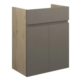 Vasca Salto 500mm Standard Basin Unit - Matt Stone (Oak Cab) 
