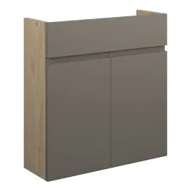 Vasca Salto 600mm Slim Basin Unit - Matt Stone (Oak Cab) 
