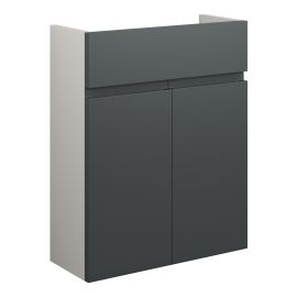 Vasca Salto 500mm Slim Basin Unit - Matt Graphite Grey (Grey Cab) 