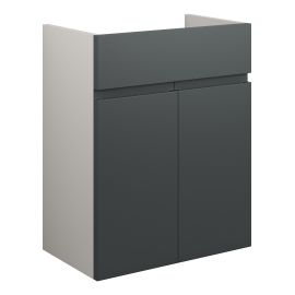 Vasca Salto 500mm Standard Basin Unit - Matt Graphite Grey (Grey Cab) 