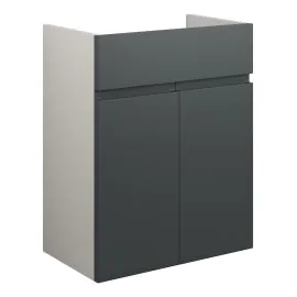 Vasca Salto 500mm Standard Basin Unit - Matt Graphite Grey (Grey Cab) 