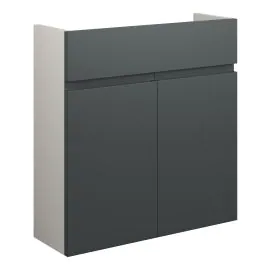 Vasca Salto 600mm Slim Basin Unit - Matt Graphite Grey (Grey Cab) 