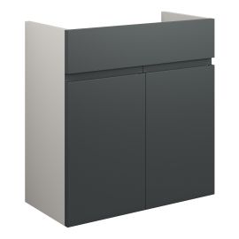 Vasca Salto 600mm Standard Basin Unit - Matt Graphite Grey (Grey Cab) 