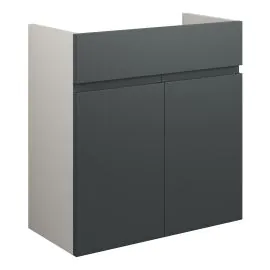 Vasca Salto 600mm Standard Basin Unit - Matt Graphite Grey (Grey Cab) 