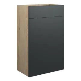 Vasca Salto 500mm Standard WC Unit - Matt Graphite Grey (Oak Cab) 