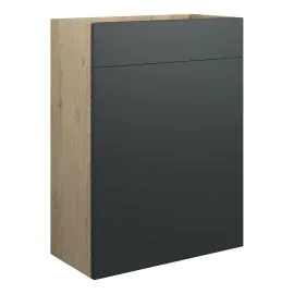 Vasca Salto 600mm Standard WC Unit - Matt Graphite Grey (Oak Cab) 