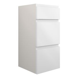Vasca Salto 300mm Standard 3 Drawer Unit - White Gloss (Grey Cab) 