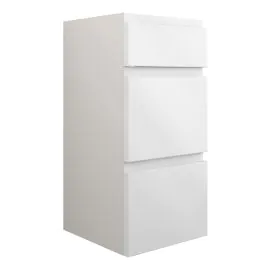 Vasca Salto 300mm Standard 3 Drawer Unit - White Gloss (Grey Cab) 