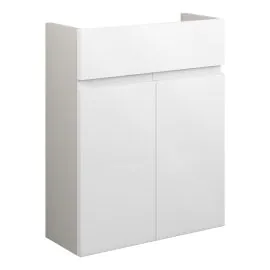 Vasca Salto 500mm Slim Basin Unit - White Gloss (Grey Cab) 
