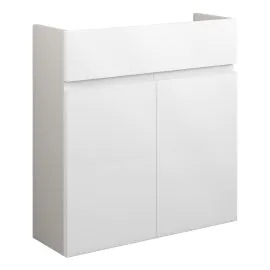 Vasca Salto 600mm Slim Basin Unit - White Gloss (Grey Cab) 