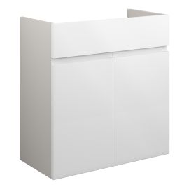 Vasca Salto 600mm Standard Basin Unit - White Gloss (Grey Cab) 