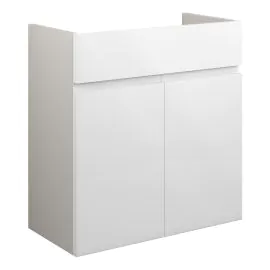 Vasca Salto 600mm Standard Basin Unit - White Gloss (Grey Cab) 