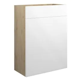 Vasca Salto 600mm Standard WC Unit - White Gloss (Oak Cab) 
