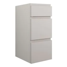 Vasca Salto 300mm Standard 3 Drawer Unit - Matt Dove Grey (Grey Cab) 