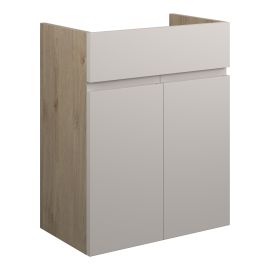 Vasca Salto 500mm Standard Basin Unit - Matt Dove Grey (Oak Cab) 