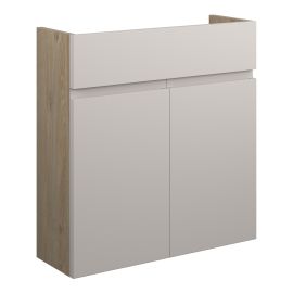 Vasca Salto 600mm Slim Basin Unit - Matt Dove Grey (Oak Cab) 