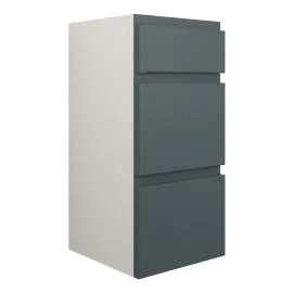 Vasca Salto 300mm Standard 3 Drawer Unit - Matt Green Camo (Grey Cab) 