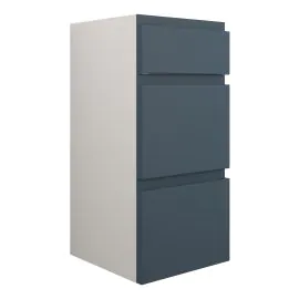 Vasca Salto 300mm Standard 3 Drawer Unit - Matt Arley Blue (Grey Cab) 
