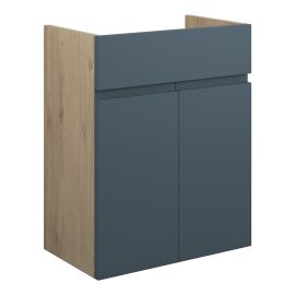 Vasca Salto 500mm Standard Basin Unit - Matt Arley Blue (Oak Cab) 