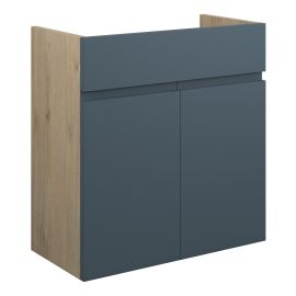 Vasca Salto 600mm Standard Basin Unit - Matt Arley Blue (Oak Cab) 