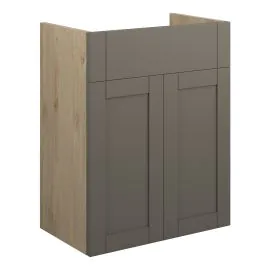 Vasca Bordo 500mm Standard Basin Unit - Matt Stone (Oak Cab) 
