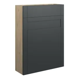 Vasca Bordo 600mm Slim WC Unit - Matt Graphite Grey (Oak Cab) 