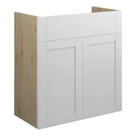 Vasca Bordo 600mm Standard Basin Unit - Matt White (Oak Cab) 